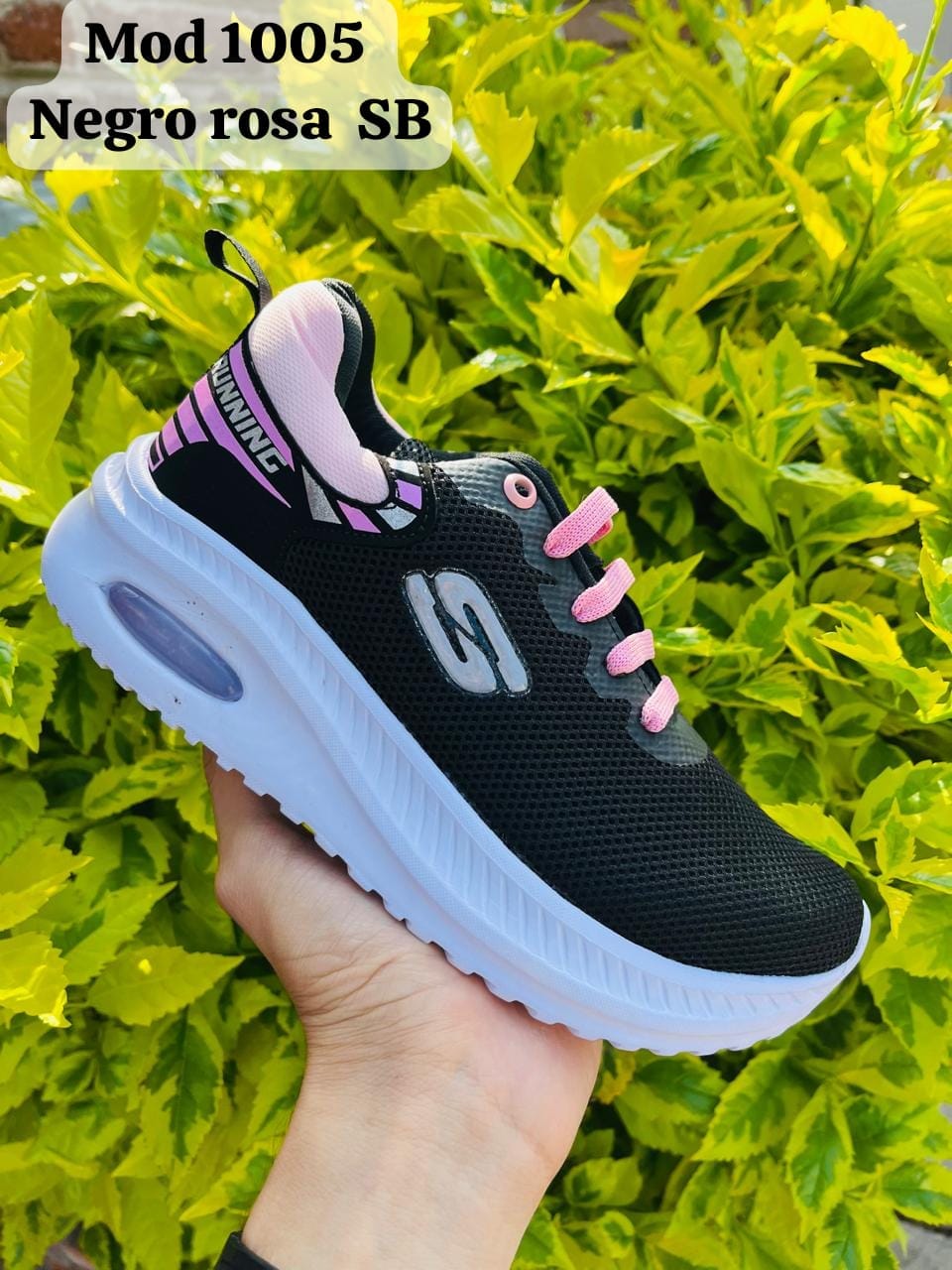 TENIS 1005 NEGRO/ROSA SB