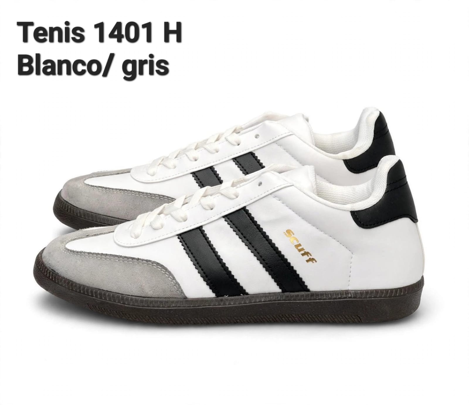 TENIS 1401 H BLANCO/GRIS